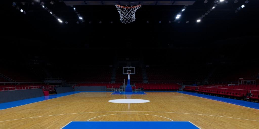 One empty basketball court