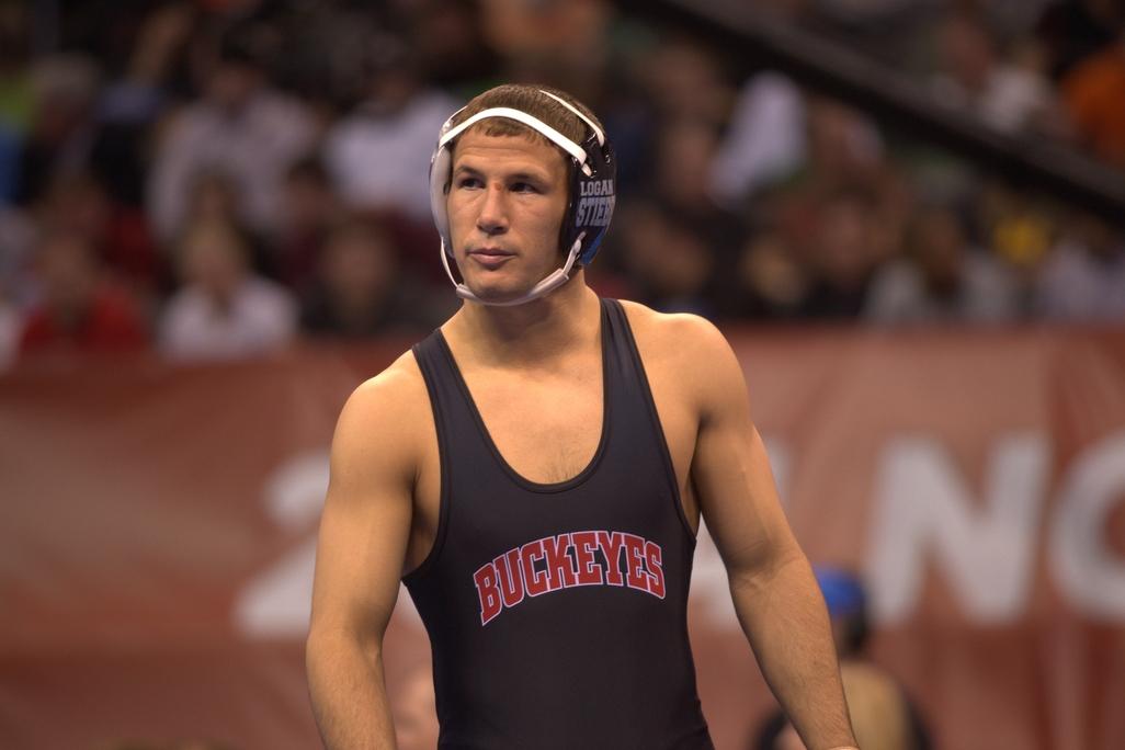 One athletes on the wrestling competition