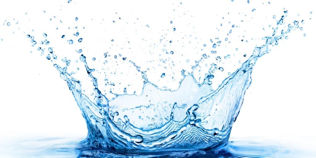 Drop of water splashes