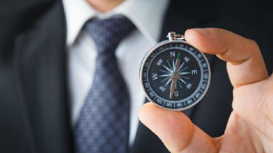 Showing a compass