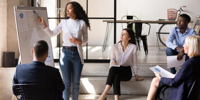 Diverse group in office