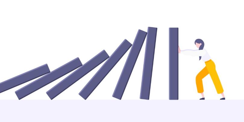 business resilience shown as the domino effect