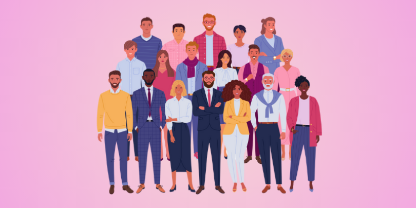 large group of happy people