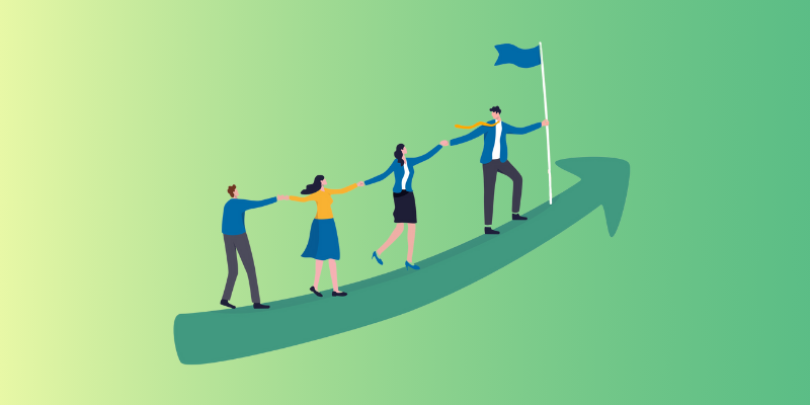 Teamwork cooperate together to achieve target