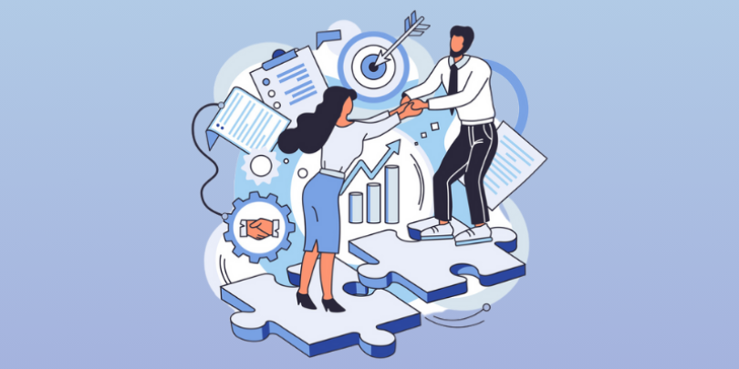 man helping woman adapt to changing environment