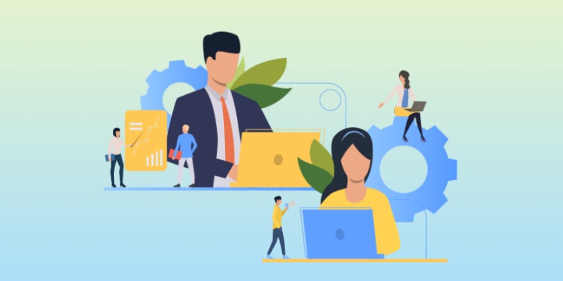 several employees displaying change management