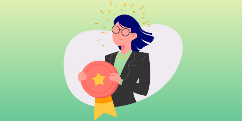 leader holding a star medal