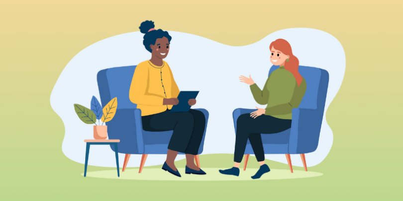 two people having a conversation