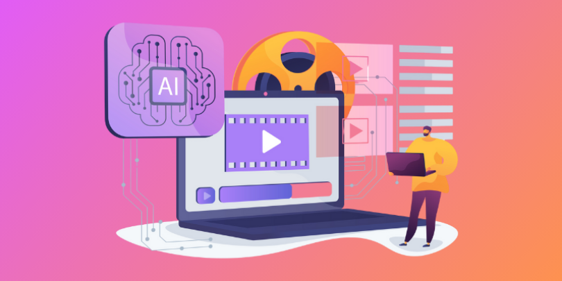 man using AI on a computer