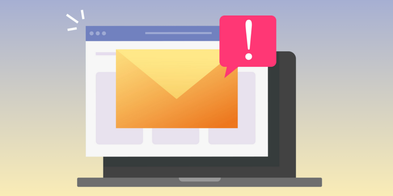 email notification on laptop