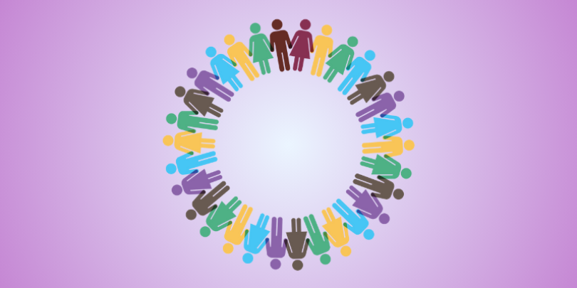 humans holding hands in a circle