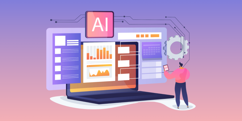 man working with AI