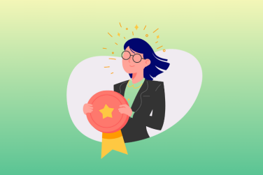 leader holding a star medal