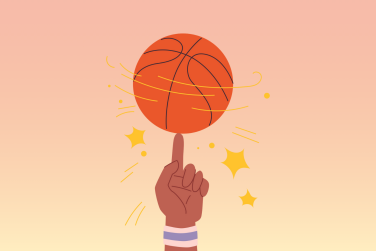 basketball spinning on finger