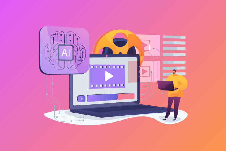 man using AI on a computer