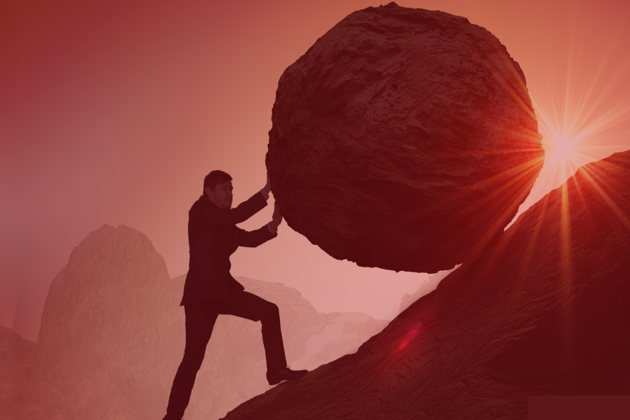 Pushing a Boulder up a Hill