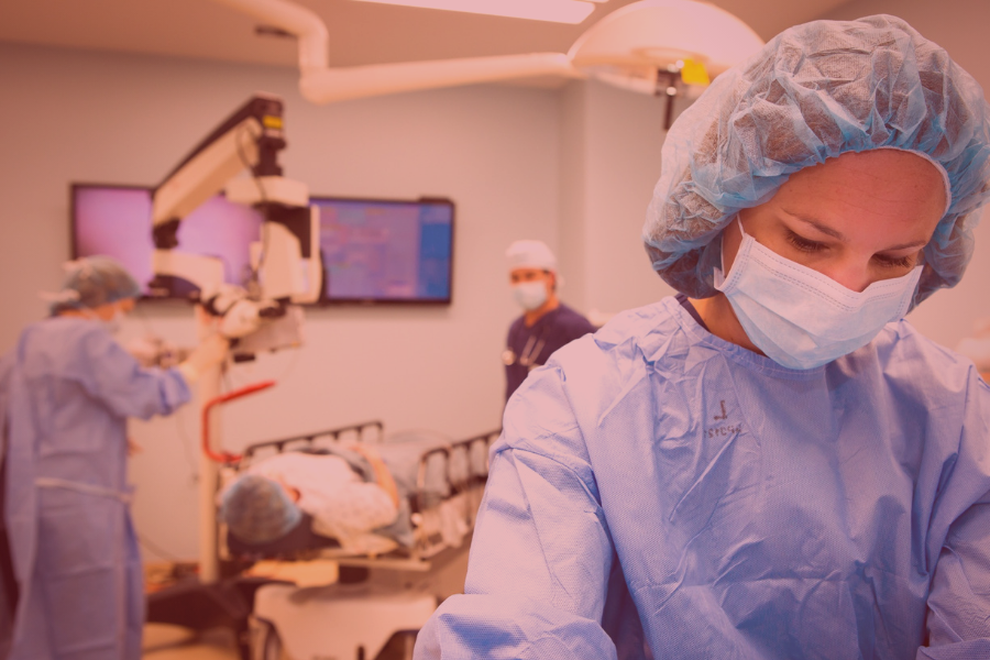 Nurse/Doctor in Scrubs in a Room