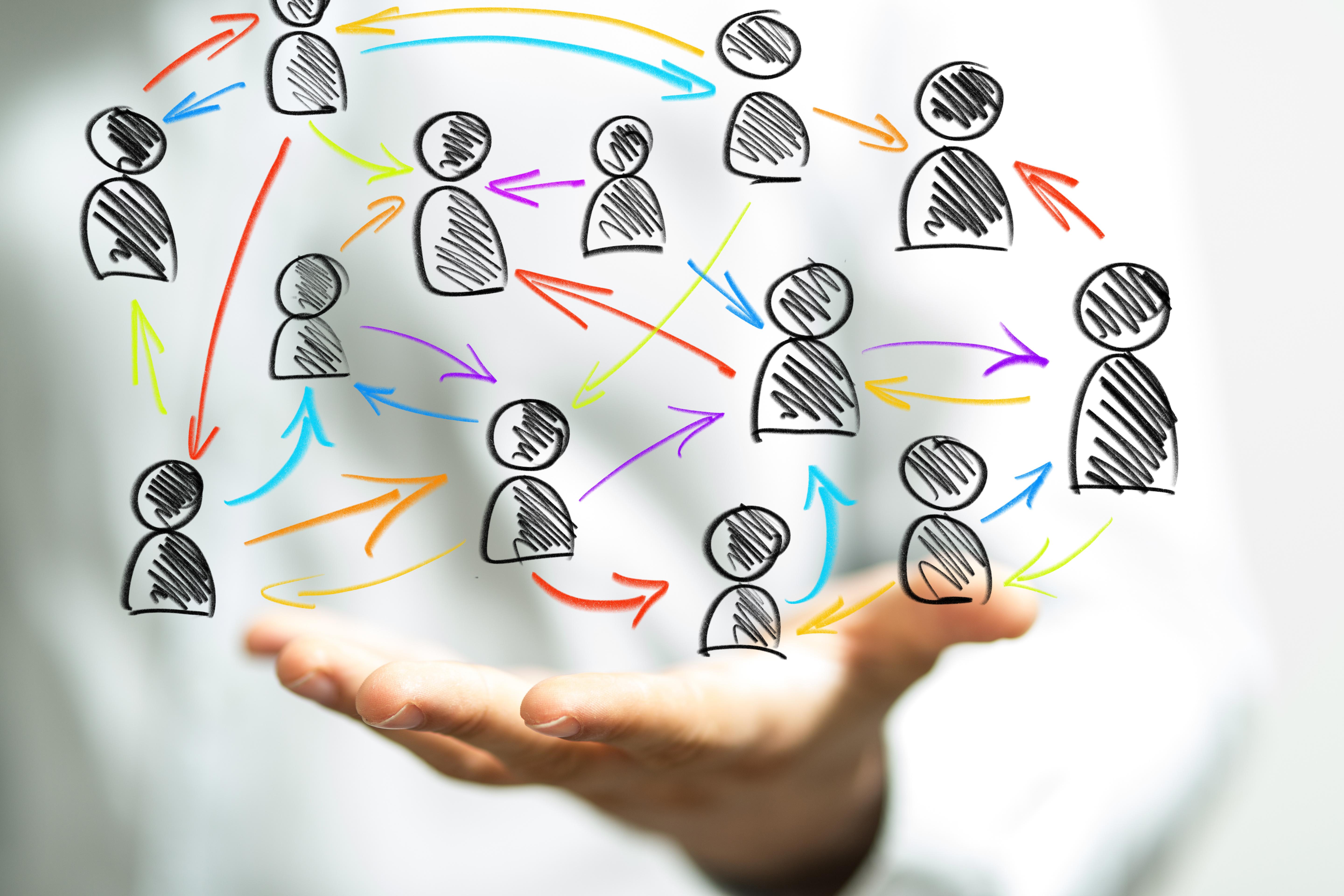 Network of human icons