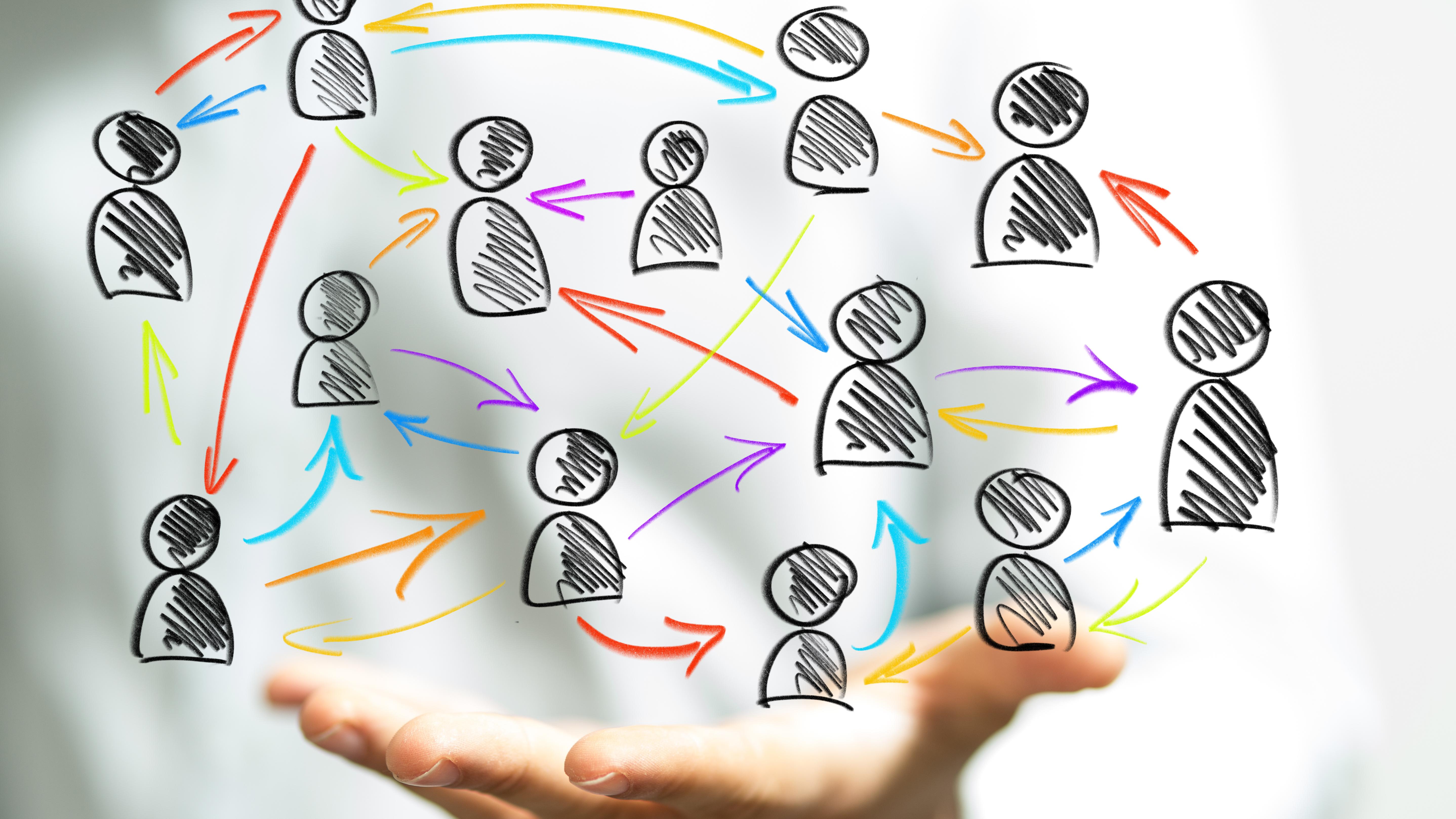 Network of human icons