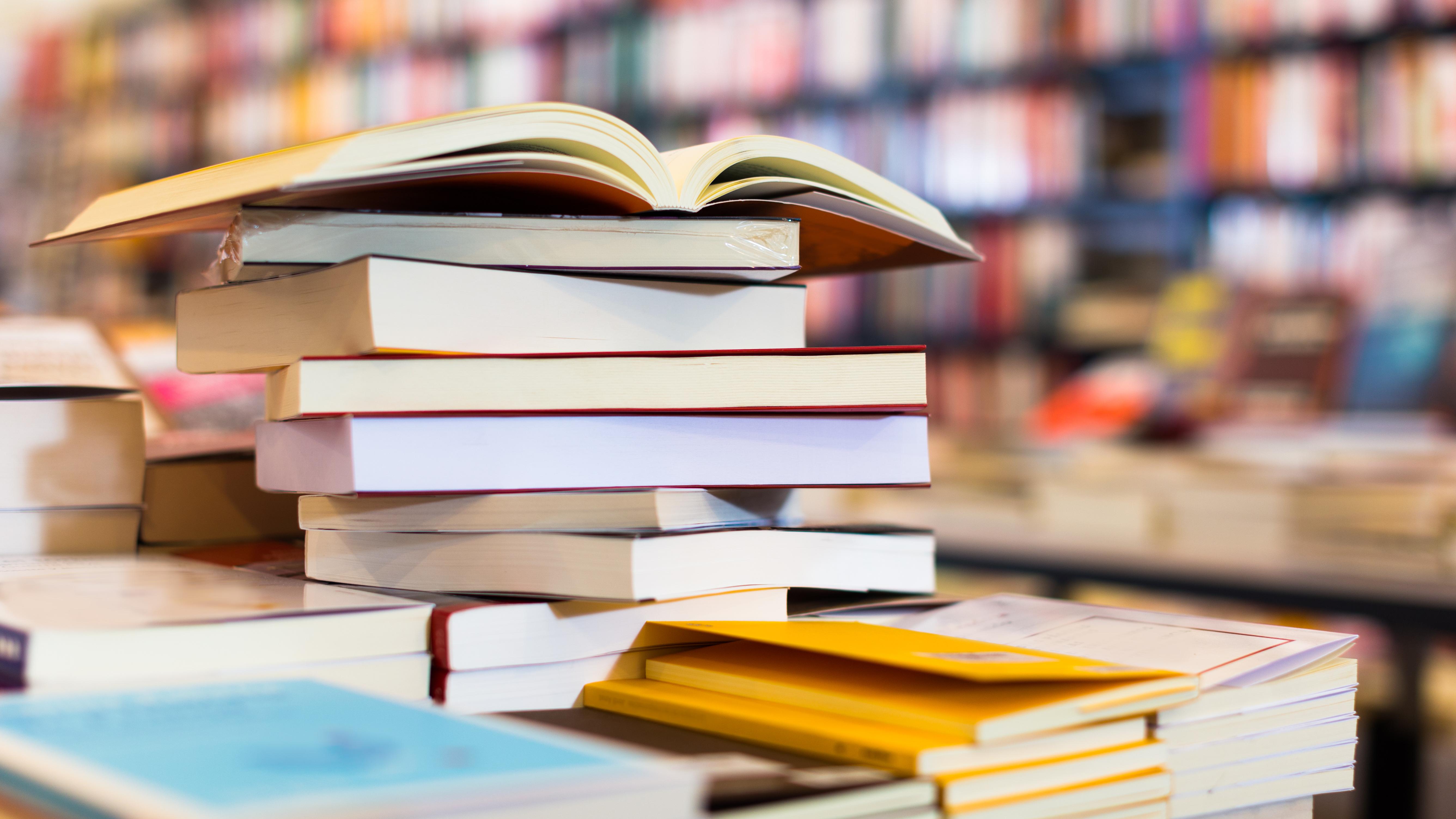 Stack of colorful books