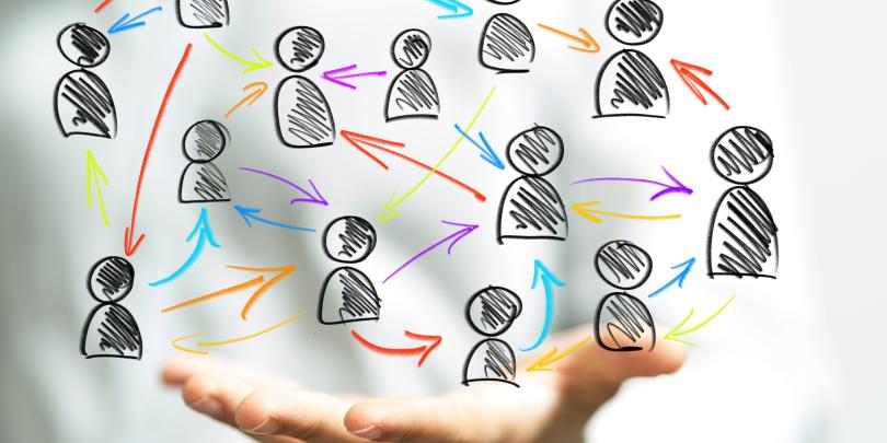 Network of human icons