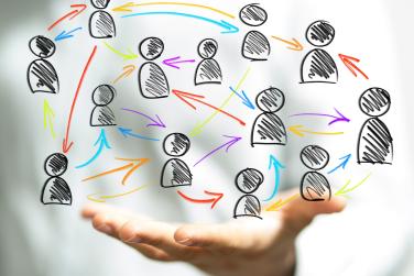 Network of human icons