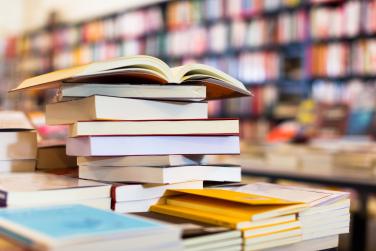 Stack of colorful books