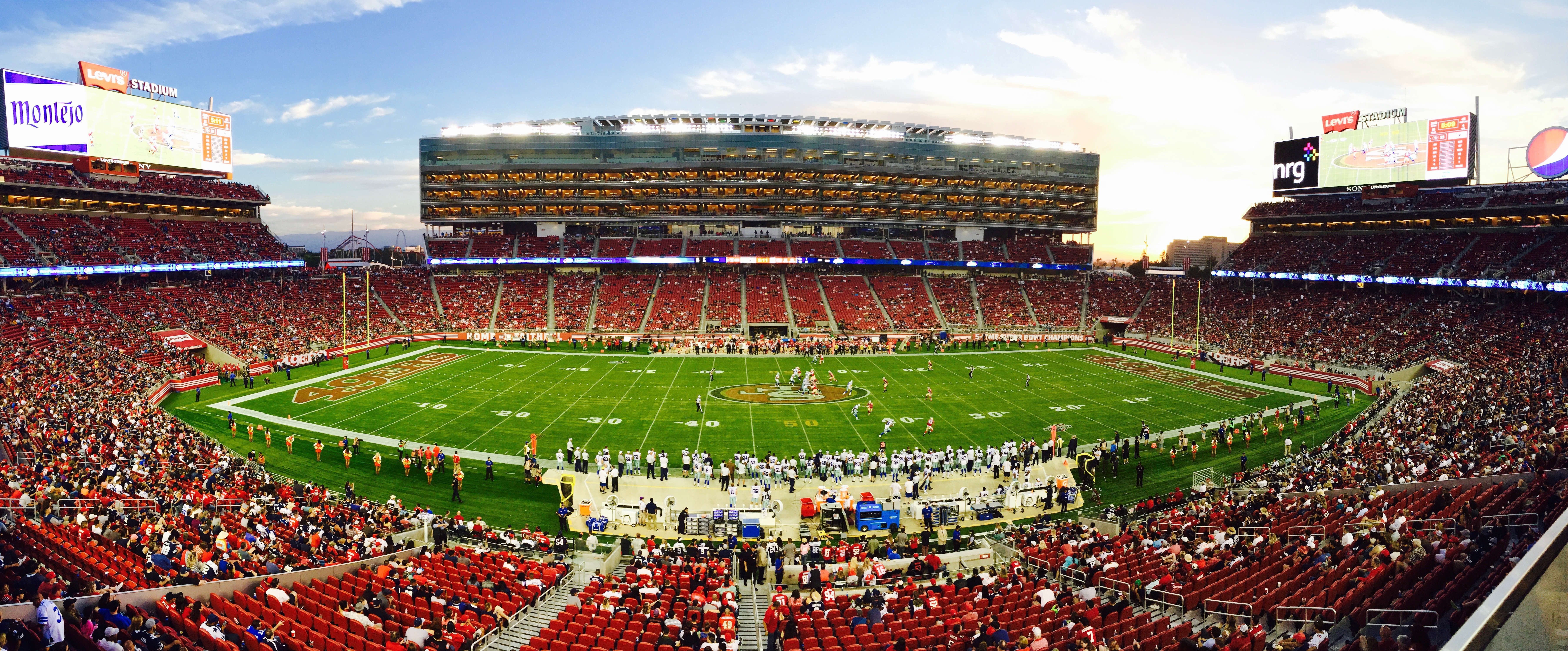 Stock image of a football stadium