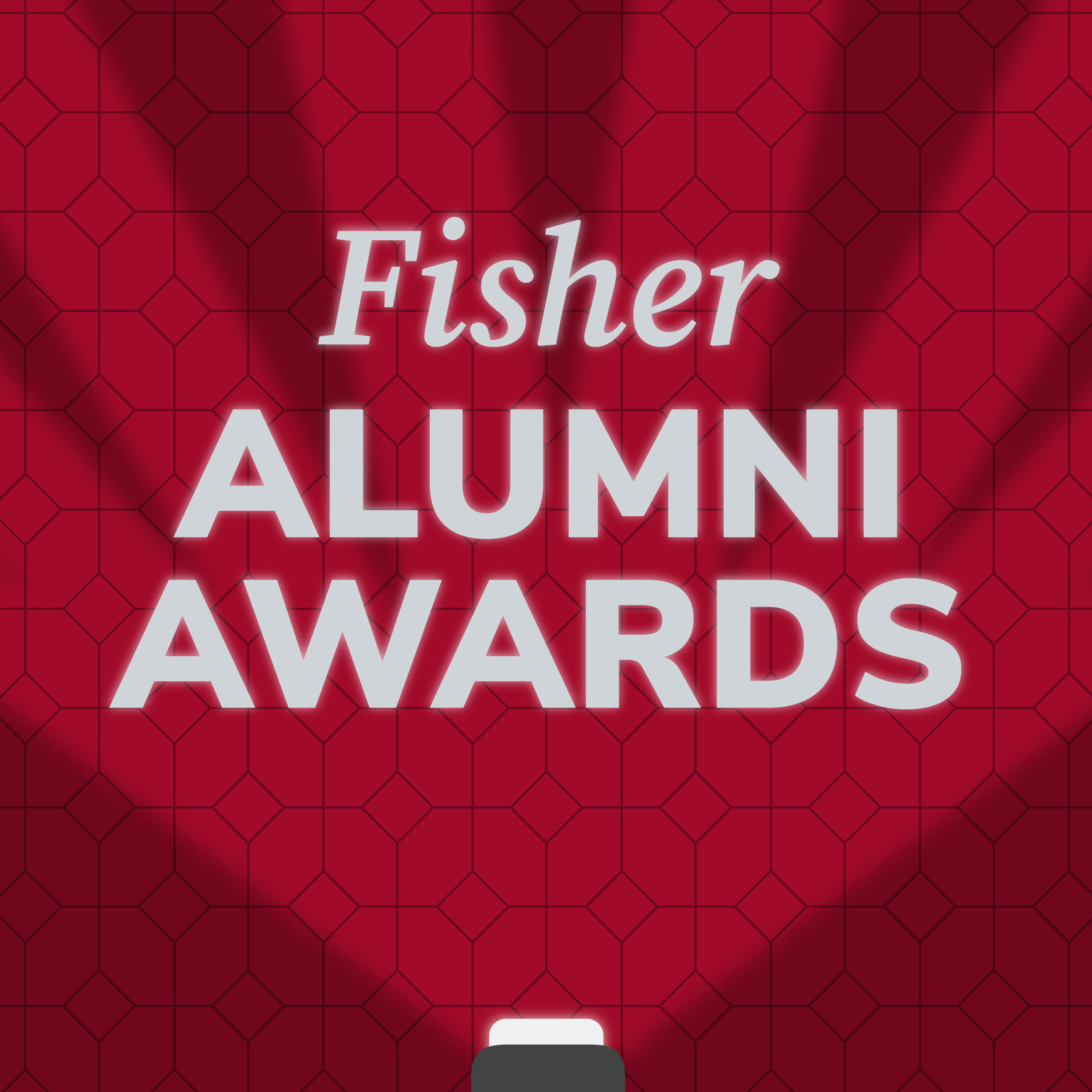Text illustration that reads Fisher Alumni Awards.