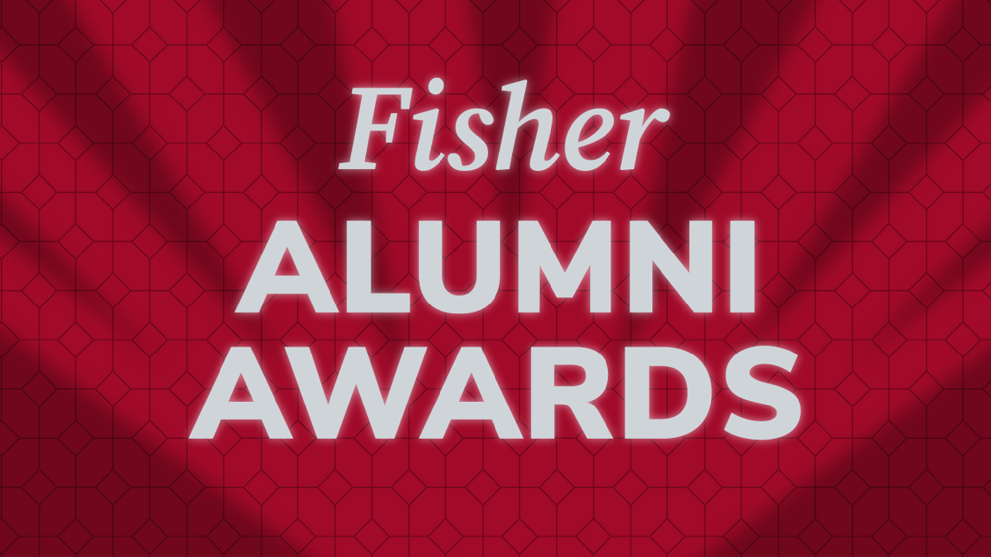Text illustration that reads Fisher Alumni Awards.