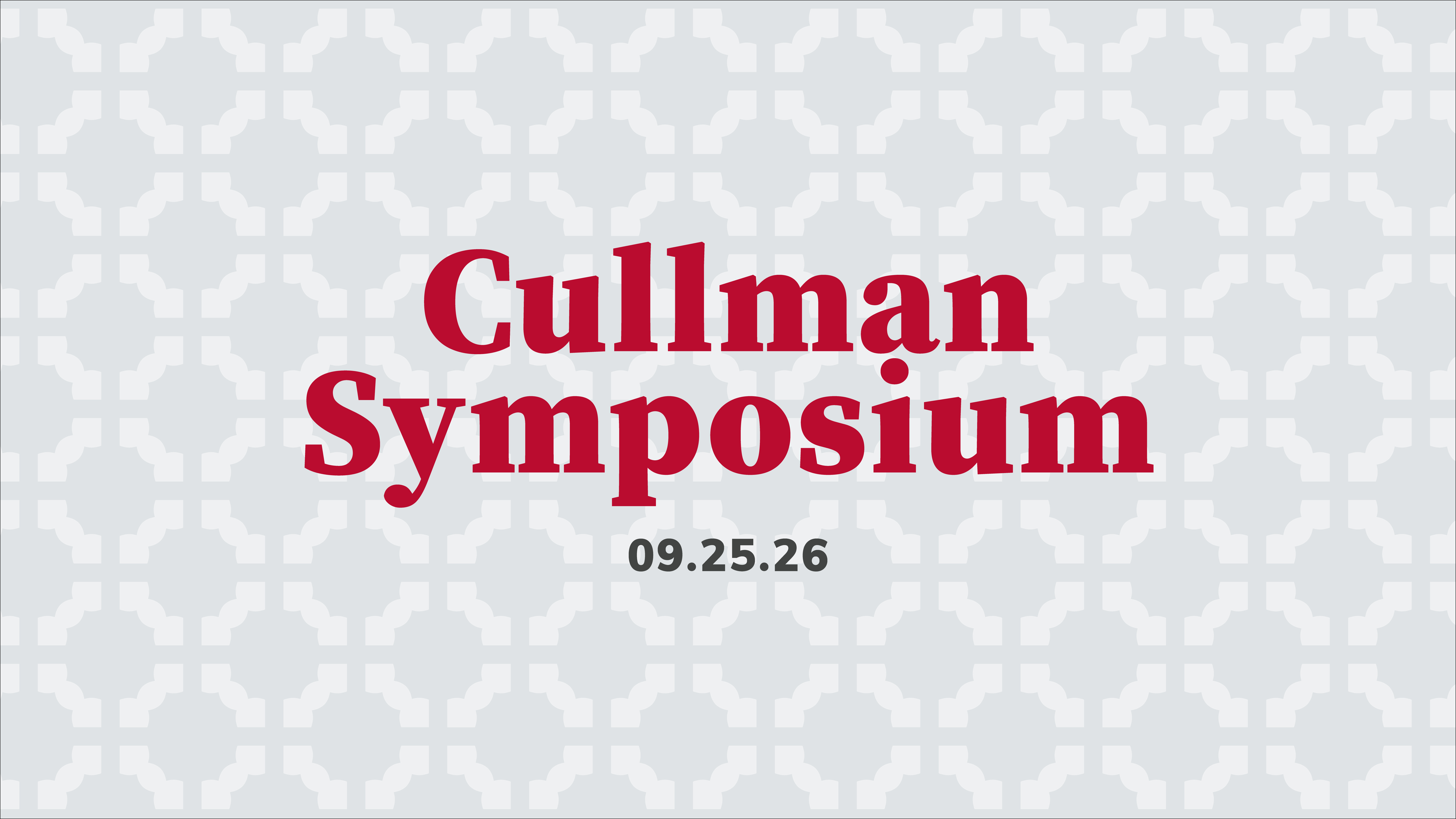 Text illustration that reads Cullman Symposium. 09.25.26.