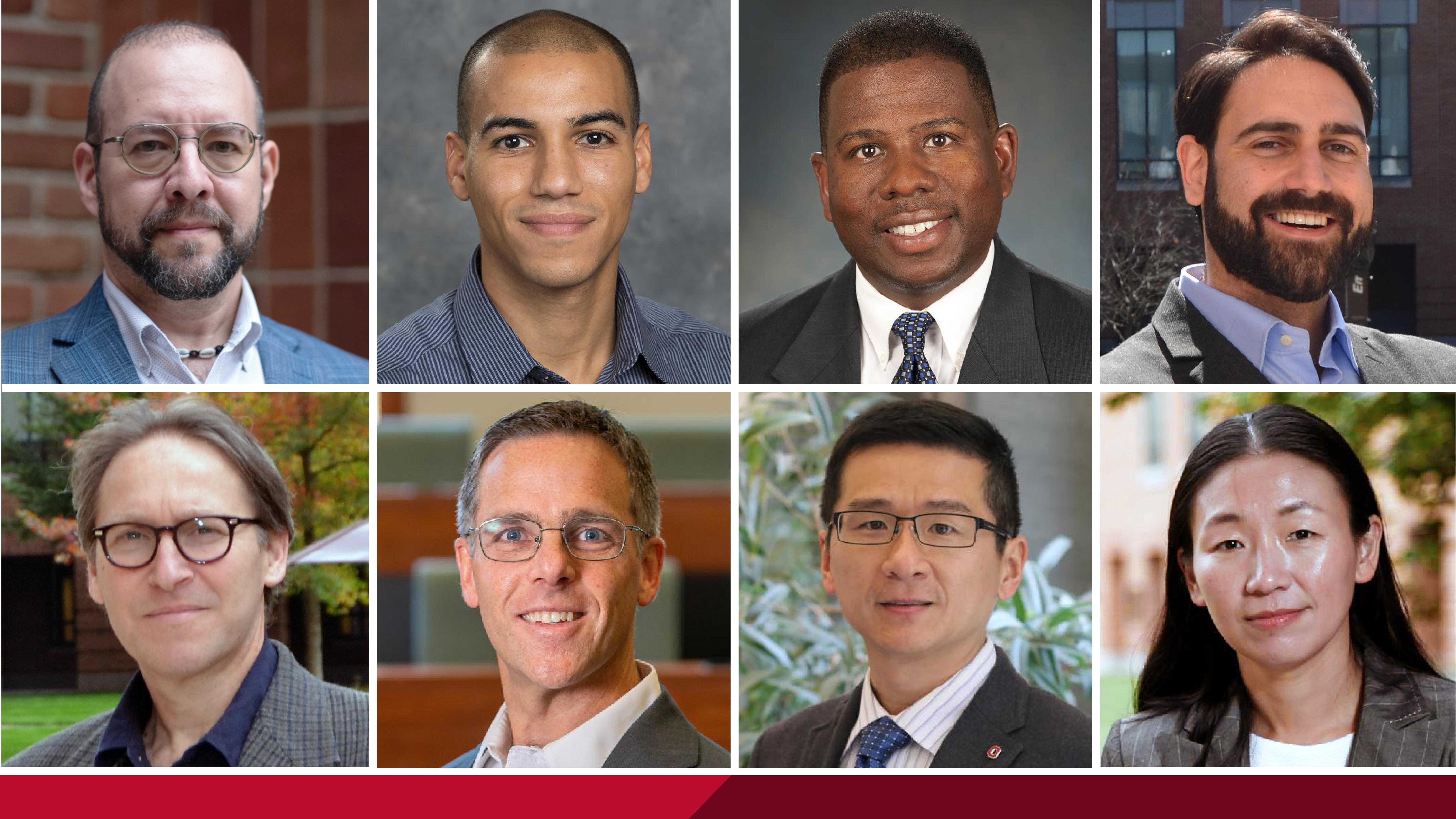 A graphic showing the faculty selected for chairs and professorships.