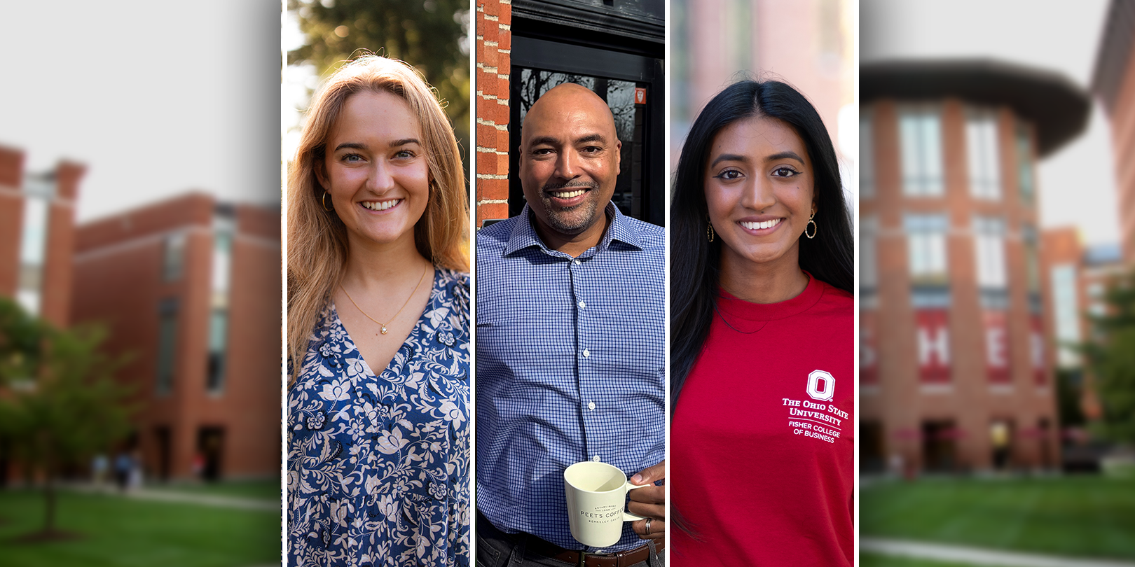 collage of three headshots of Matilda Slade, Stuart Heflin and Kavya Jayanthi 