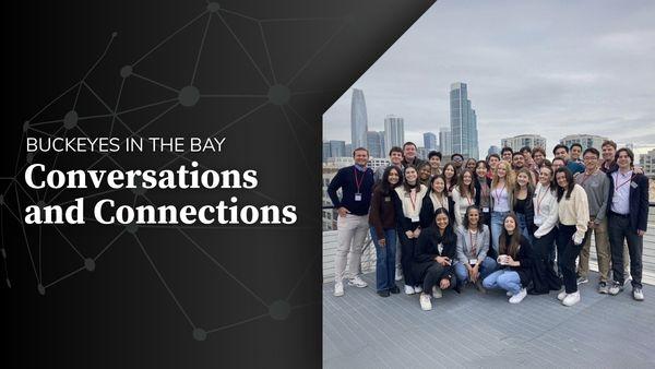 group of students in front of San Francisco skyline