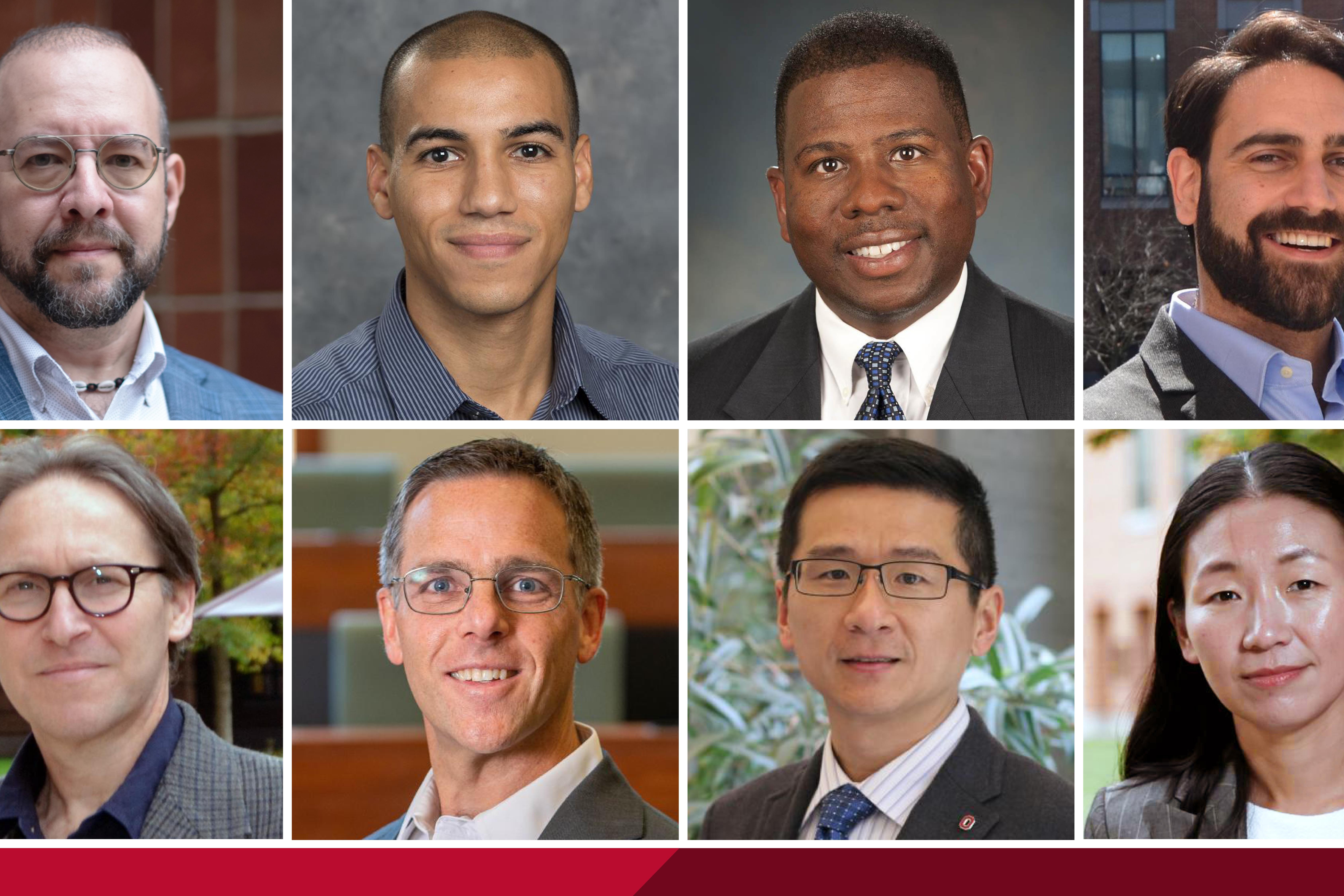 A graphic showing the faculty selected for chairs and professorships.