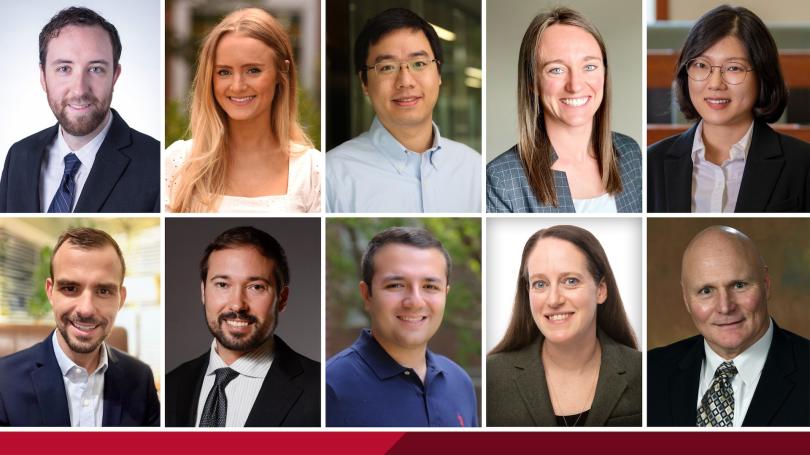 Collage of ten new faculty headshots