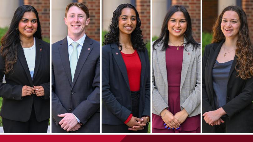 A collage of Fisher's 2025 Homecoming Court attendees.