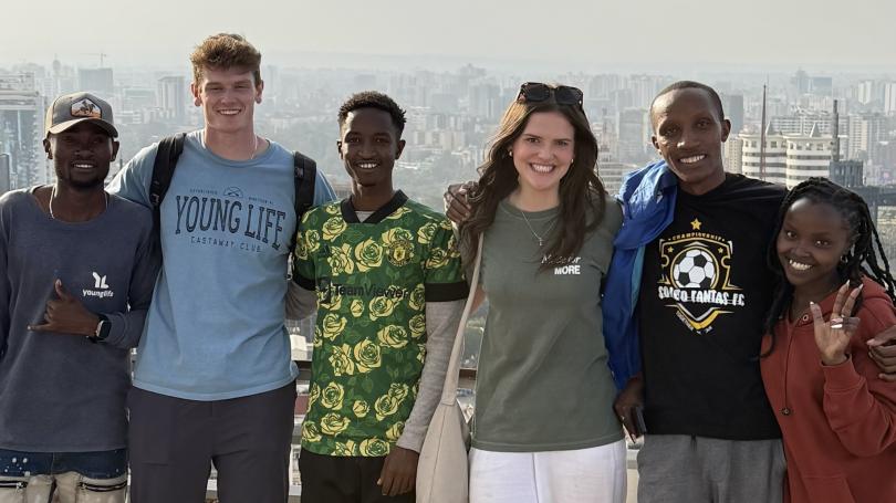 Lauren Clippard pictured with five other individuals in Kenya