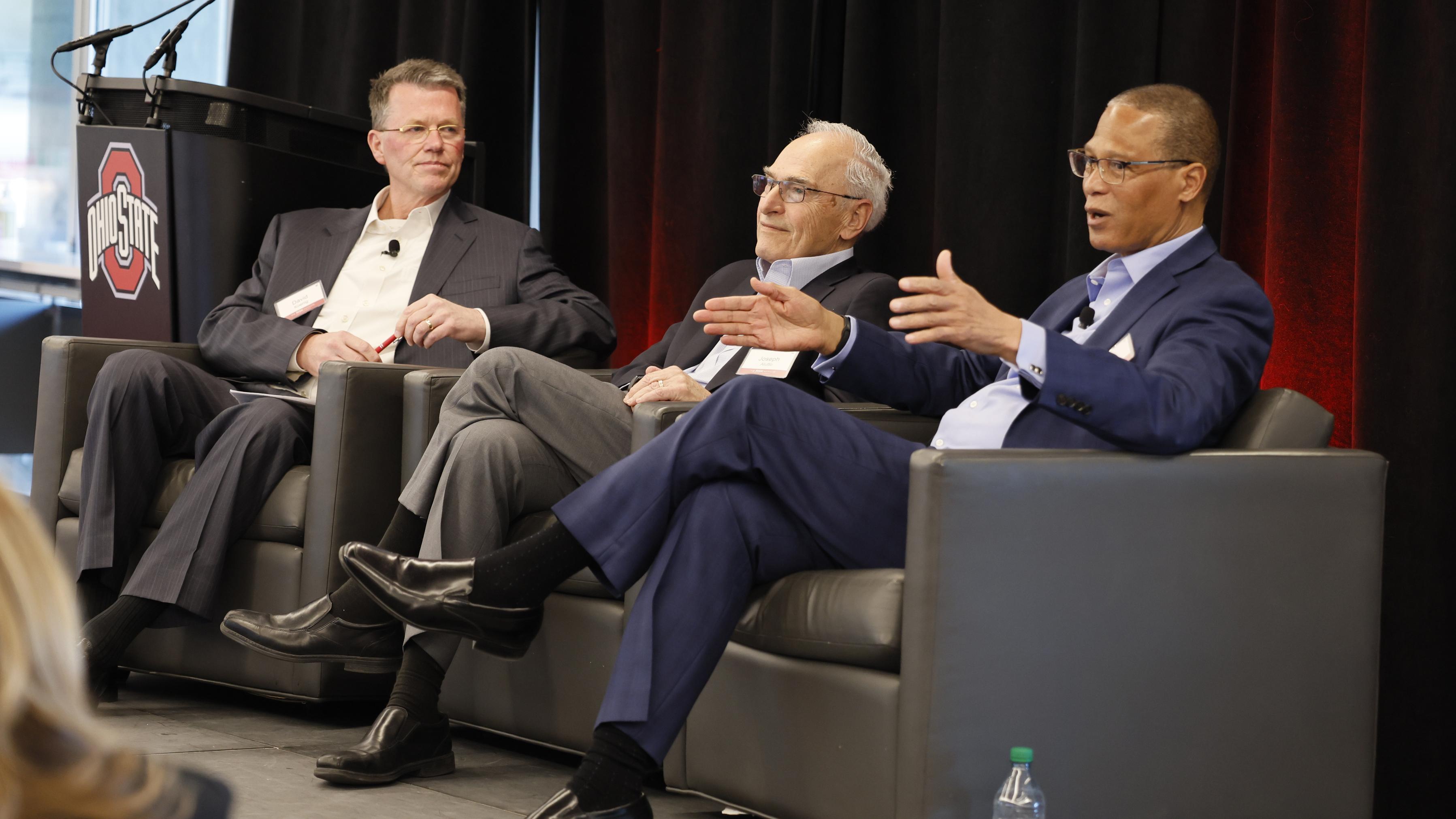 Three speakers during a Risk event