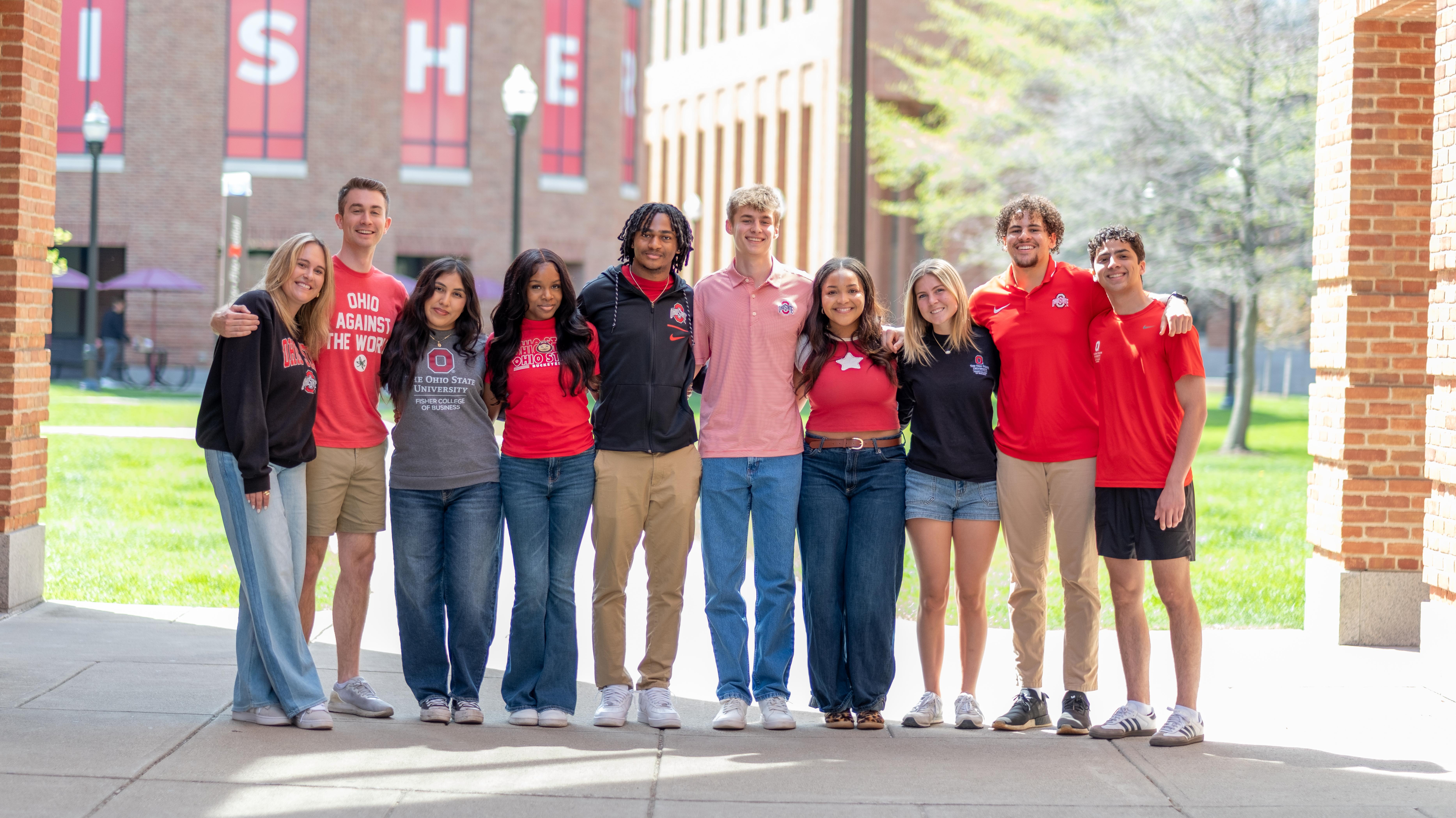 Group photo of the Fisher Admissions Ambassadors