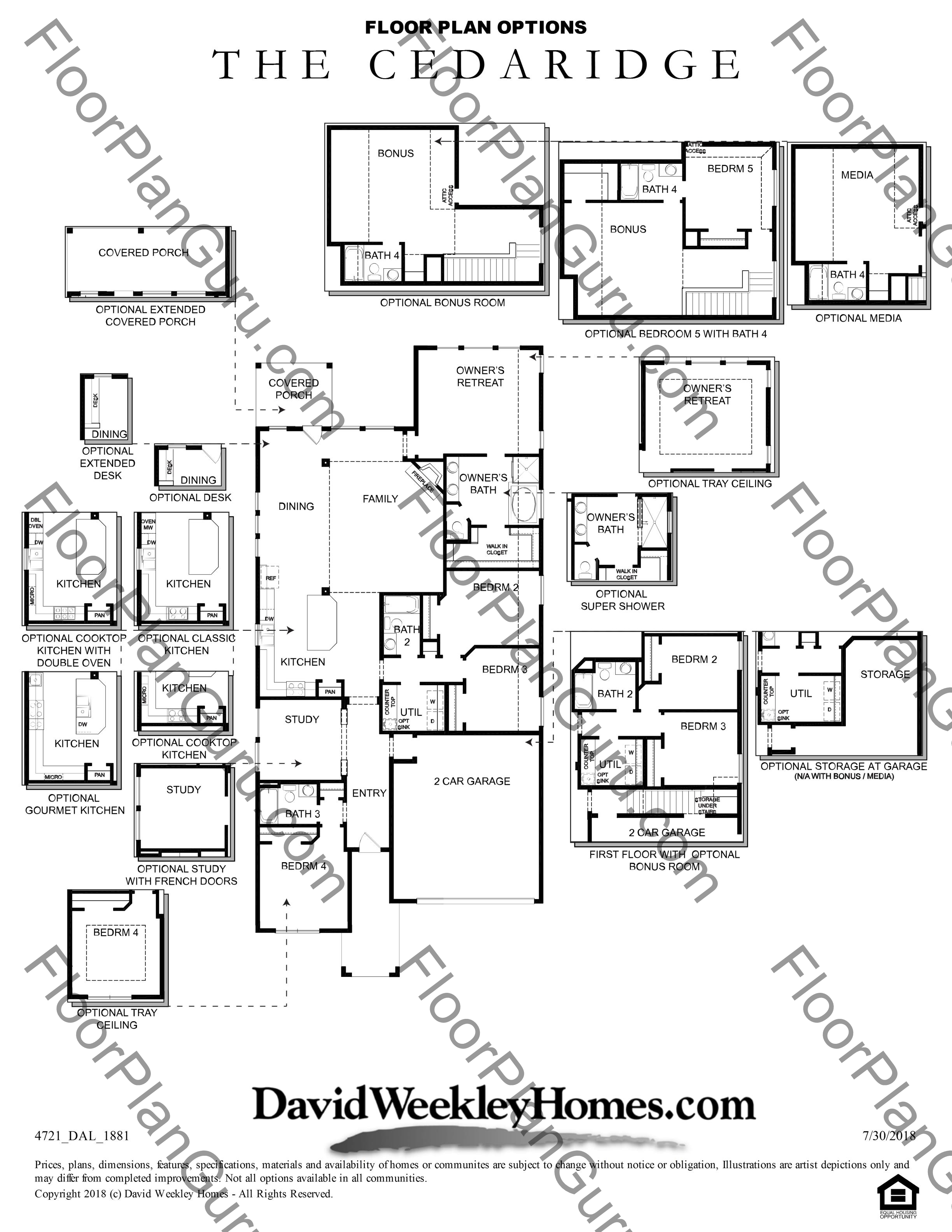 The Cedaridge Floorplan By David Weekley Homes Highland Court
