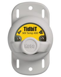 Front view of the HOBO TiidbiT MX Temp 400 logger. 