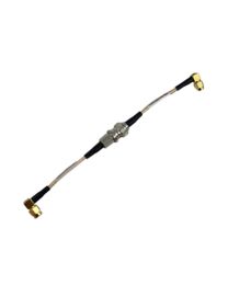 Corner view of Eos Arrow Short Quick Disconnect Antenna Cables connected. 