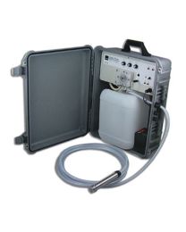 Front view of WS700 portable sampler with one pump and a 2.5-gallon bottle. 