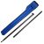 Component view of Eos Arrow 2-Piece Carbon Fiber Rangepole with carrying bag and broken down rangepoles. 