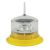 Side view of the Sealite SL-15 compact LED marine light with a yellow base and clear bird spike installed at the top.
