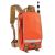 Back view of Eos Arrow GIS Backpack with cam-lock pole visible. 
