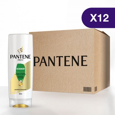 Pantene Acondicionador Restauración - Caja de 12 unidades de 200 ml