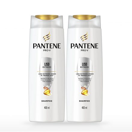 Pantene Shampoo Liso Extremo - 2 unidades de 400 ml