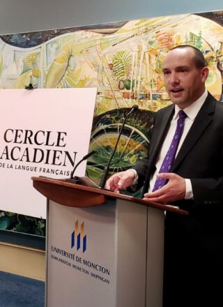 Mathieu Gérald Caissie, président fondateur du Cercle. — Photo : Damien Dauphin - Le Moniteur Acadien